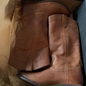 Cognac FRYE brand new boots, size 7.5